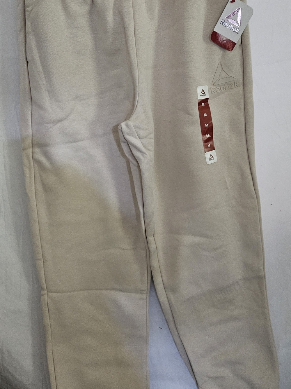 #16 Reebok Men's Sand Beige Joggers with Logo